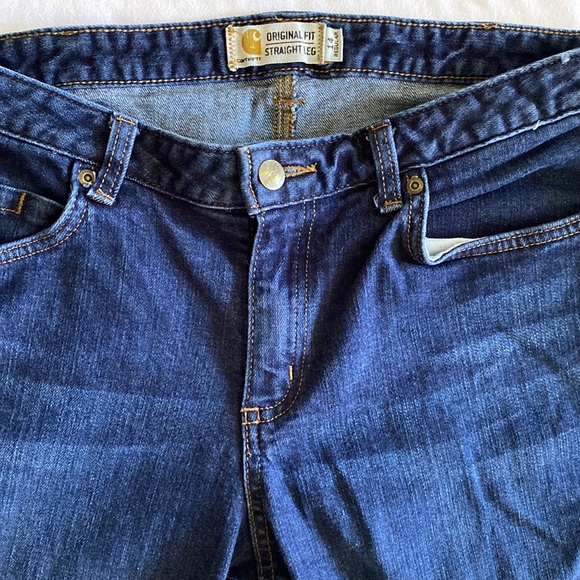 Carhartt Blaine Original Fit Straight Leg Jeans mid Rise Medium wash Size 14R - Picture 5 of 16